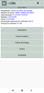 Tela de ordem de execução relatório